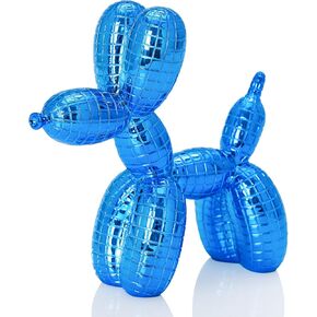 Disco Pink Dog Statue Decor 5 inch Cool Stuff to Put on Shelves, Disc Jockey Gifts, Pink Balloon Dog Statue Decoration Fun Paperweight, Electroplate Disco Dog for Party Table Decoration