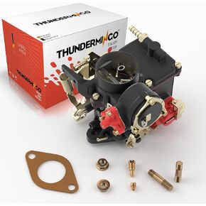 34 Pict 3 Carburetor For VW Beetles Super Beetles Volkswagen Bug Bus carb 1971-1979 Dual Port 1600cc Air Cooled Type 12V Karmann Ghia Squareback Transporter Electric Choke #113129031K (black)