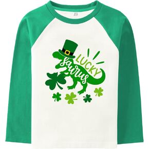 Toddler St Patricks Day T-Shirt Boys Girls Lucky Irish Shamrock Paddy's Day Graphic Tees Tops 2-7 Years