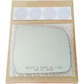 Mirror Glass Replacement + Adhesive Pads for 1996-1999 Toyota 4Runner Passenger Side (1997 1998 96 97 98 99)