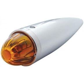 United Pacific 30534 Chrome Die Cast Torpedo Cab Light w/Watermelon Glass Lens & 1156 Bulb - Amber