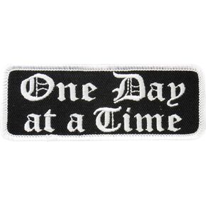 Hot Leathers - PPL9224 One Day At A Time Patch (4" Width x 2" Height)
