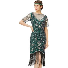 BABEYOND Flapper Dresses 1920s Gatsby - Roaring 20s Sequin Beaded Dress Fringe Dress in Saudi Arabia