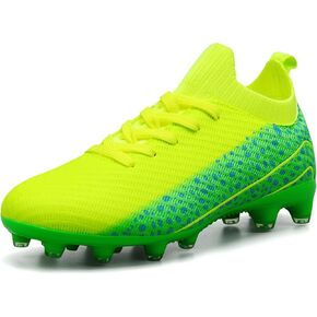 Kids Soccer Cleats for Boys and Girls Youth Mid-top Football Shoes Outdoor Athletic Turf Soccer Shoes