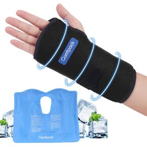 Large Ice Pack for Wrist and Hand Pain Relief, Carpal Tunnel Relief Wrist Brace with Gel Pack Cold Compression Wrist Ice Pack Wrap for Tendonitis, Sprain, Arthritis, Swelling