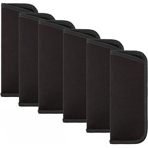 6 Pack Sunglasses Pouch Soft Slim Glasses Slip in Glasses Sleeve Black Eye glasses Pouch Bag