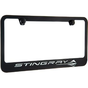 Corvette C8 Stingray Black License Plate Frame.