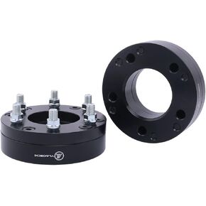 VLAOSCHI Black Forged 5x135 to 6x135 Wheel Adapters 2 Inch with 14x2 Studs Compatible with Ford - 5 Lug to 6 Adapter for 1997-2003 F150 | 1997-2002 Expedition (6x135 Rim on 5x135 Vehicle) - Pack of 4