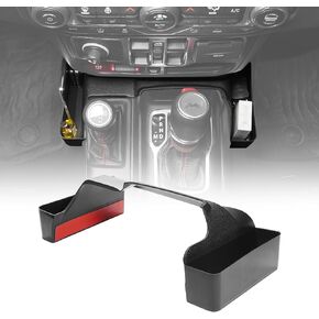 Update Gear Tray for Jeep Wrangler Accessories,2018-2024 Jeep Wrangler JL JLU 4XE & Gladiator JT Interior Storage Accessories,Gear Shift Console Side Tray Organizer Black,1 Pc
