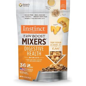 Instinct Freeze Dried Raw Boost Mixers Grain Free Digestive Health Recipe All Natural Cat Food Topper by Nature's Variety, 5.5 oz. Bag