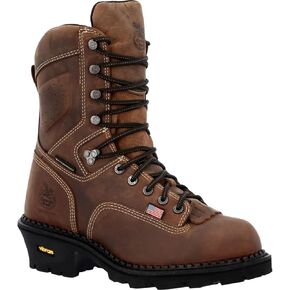 حذاء عمل Georgia Boot USA Logger مركب من الأمام مقاوم للماء مقاس 9 (عرض)