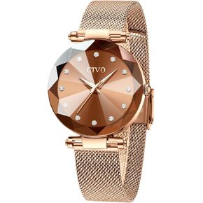 CIVO Womens Watch Ultra-Thin Stainless Steel Mesh Strap Analog Quartz Wrist Watch Waterproof Fashion Casual Elegant Ladies Watches with Diamond Timescale