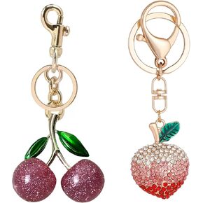 MPK Cherry Bag Charm Purse Charms Keychain- Car Cherry Accessories keychian Christmas Valentine Bag Gifts For Women