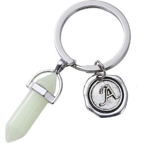 Letter Keychain, Glow in the Dark BFF Keychains for Women Friends Family Coworker Keyring for Purse Bag Accessories