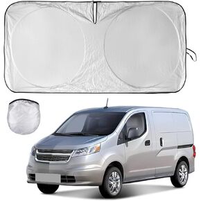 INSAUTO Windshield Sun Shades Compatible with Jeep Wrangler JL JK Gladiator Car Sunshade Cover for Windshield 210T Reflective Sun Visor Protection Car Accessories XS (59" x21.6")