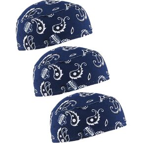 Ergodyne Chill Its 6630 Skull Cap, Lined with Terry Cloth Sweatband, Sweat Wicking, Blue