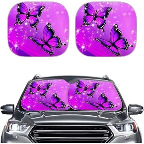 NDISTIN Front Window Auto Vehicle Shield Reflector Blocking Screen Cover Foldable Car Windshield Sunshade Pink Pretty Butterfly Pattern Auto Front Window Sun Shade Visor Cover Keep Your Vehicle Cool