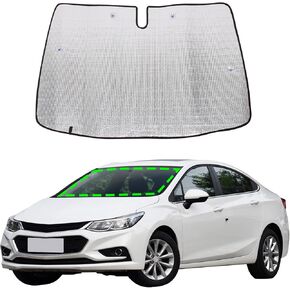 Windshield Shade for Chevrolet/Chevy Cruze 2017-2022, Car Front Windshield Sunshades Sun Visor Protector Blocks UV Rays Foldable Keep Your Vehicle Cool, Size: 50.78 * 31.88 Inches (with Suction Cups)