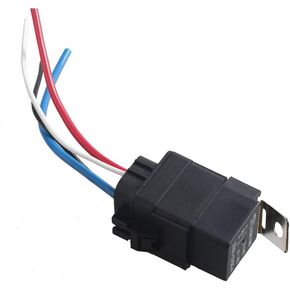 ESUPPORT Car Truck Motor Heavy Duty DC 12V 40A SPST Relay Socket Plug 4Pin 4 Wire Harness Waterproof Kit