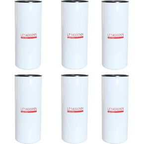 6 Pack LF14000NN Oil/Lube Filter Compatible with Cummins ISX ISM QSX QSM QST X15 M11 Diesel Engines Replace OE# 4367100 LF9080 P559000 LF9001 BD7154 57746XD 600-211-1340（Product color is random）