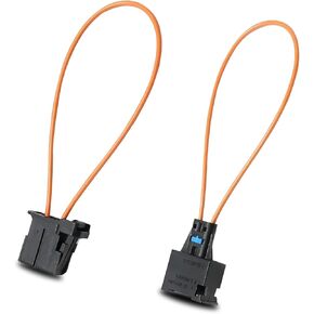 2 PCS Car Loop Fiber Optic Short Circuit Test Ring, Female Male Fiber Optic Bypass Loop Adapter Connector Equipment Tool, 1394916 Diagnostic Accessories, Suitable for Most Cars (Black)