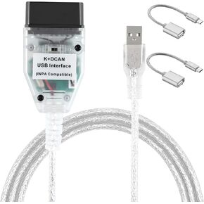LZLRUN K+CAN K+DCAN Car Diagnostic Tool Cable OBD USB Interface for BMW with FT232RL NCS Coding Winkfp Tool32 Programing (with Switch)