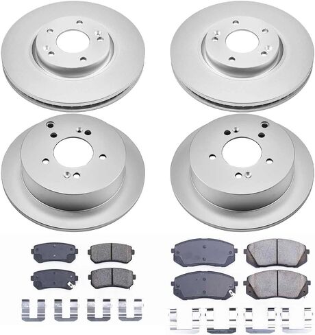 Power Stop KOE6307 Autospecialty Front and Rear Replacement Brake Kit-OE Brake Rotors & Ceramic Brake Pads in Saudi Arabia
