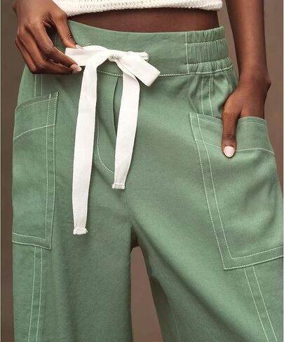 Ainangua Womens Linen Pants Flowy Wide Leg Palazzo Pants Maeve Beach Vacation Trousers Plus Size Summer Outfits in Saudi Arabia