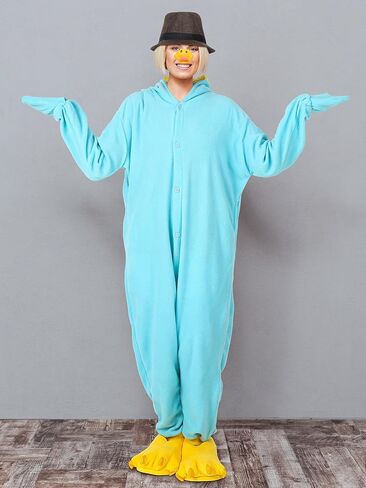 3 قطع أزياء بطة الهالوين للبالغين إكسسوار حفلات البط للجنسين، أحذية شباشب ناعمة على شكل مخلب البطة الصفراء، قبعة من القش للرجال والنساء في الهالوين in Kuwait