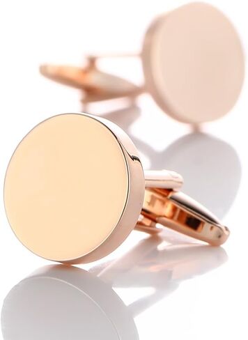 1 Pair Cufflinks Classic Wedding Business Shirt Cuff Links Silver Gold Black Rose Gold Gift Cufflinks Set for Groom Husband Father Men in Kuwait