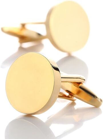 1 Pair Cufflinks Classic Wedding Business Shirt Cuff Links Silver Gold Black Rose Gold Gift Cufflinks Set for Groom Husband Father Men in Kuwait