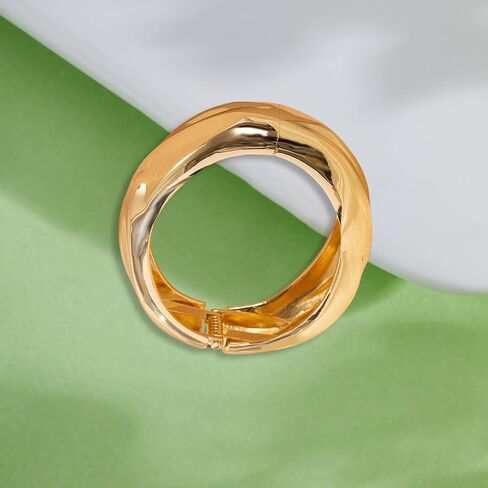 ABJFJE Fashion 18K Gold Plated Wide Chunky Gold Cuff Bracelets for Women Exaggerated Metal Punk Wrist Wrap Bangles Bracelet for Women Jewelry Gift in Kuwait