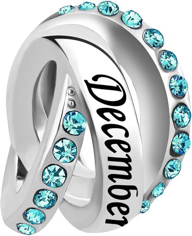 Jan-Dec Birthstones Gift Charm Compatible with Pandora Charm Bracelet Cubic Zirconia Necklaces Pendants Present Family Christmas Anniversary Daughter Sister in Kuwait