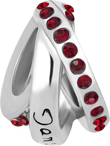 Jan-Dec Birthstones Gift Charm Compatible with Pandora Charm Bracelet Cubic Zirconia Necklaces Pendants Present Family Christmas Anniversary Daughter Sister in Kuwait