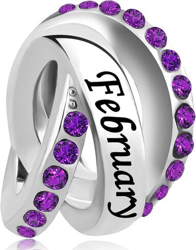 Jan-Dec Birthstones Gift Charm Compatible with Pandora Charm Bracelet Cubic Zirconia Necklaces Pendants Present Family Christmas Anniversary Daughter Sister in Kuwait