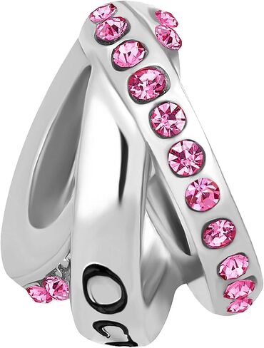 Jan-Dec Birthstones Gift Charm Compatible with Pandora Charm Bracelet Cubic Zirconia Necklaces Pendants Present Family Christmas Anniversary Daughter Sister in Kuwait