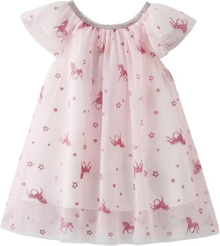 فساتين VIKITA للفتيات للصيف بأكمام قصيرة ملابس الفتيات الصغيرات فساتين توتو للحفلات للفتيات الصغيرات (SH4413 8T) in Kuwait