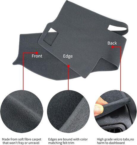 Dashboard Cover Dash Cover Mat Pad Custom Fit for Toyota Tacoma 2005-2015 (Dark Gray) in Kuwait
