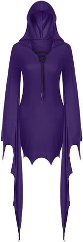 Mingyuezai Women Scream Costume Witch Bat Sleeve Long Dress Halloween Gothic Costume in Saudi Arabia