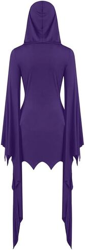 Mingyuezai Women Scream Costume Witch Bat Sleeve Long Dress Halloween Gothic Costume in Saudi Arabia