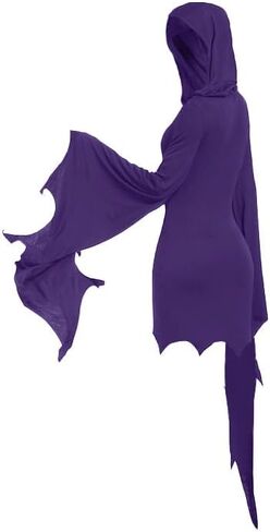 Mingyuezai Women Scream Costume Witch Bat Sleeve Long Dress Halloween Gothic Costume in Saudi Arabia
