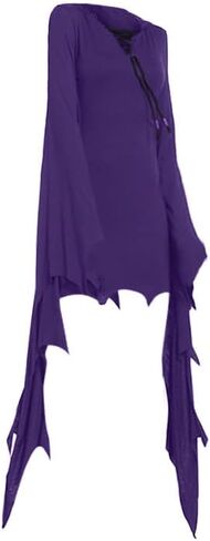 Mingyuezai Women Scream Costume Witch Bat Sleeve Long Dress Halloween Gothic Costume in Saudi Arabia