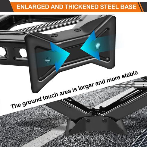 Scissor Lift Jack 2 Ton Portable Tire Jack Small Car Jack Kit with Saving Ratchet Wrench Tire Change Kit Tool for Car SUV MPV 4" to 15" Height Range Black in Saudi Arabia