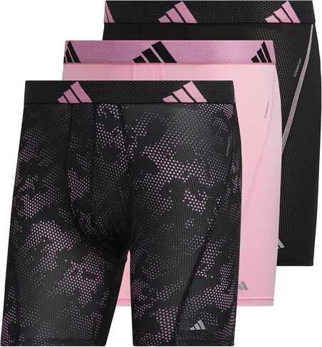 adidas Men's Performance Mesh Boxer Brief Underwear (3-Pack) Engineered for All Day Comfort, Soft Breathable Fabric in Saudi Arabia