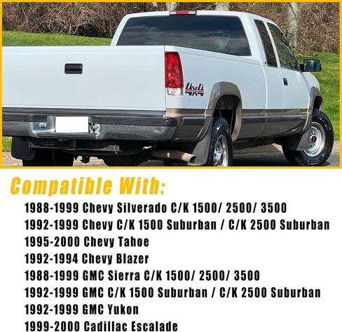 Boine Tail Light Compatible With 1988-1999 Chevy GMC Silverado Sierra C/K 1500 2500 3500 Suburban Tahoe Blazer Yukon Cadillac Escalade Driver and Passenger Side (Red) in Saudi Arabia