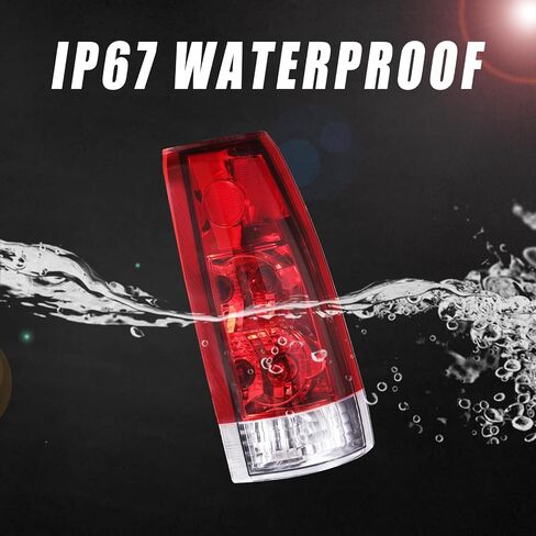 Boine Tail Light Compatible With 1988-1999 Chevy GMC Silverado Sierra C/K 1500 2500 3500 Suburban Tahoe Blazer Yukon Cadillac Escalade Driver and Passenger Side (Red) in Saudi Arabia