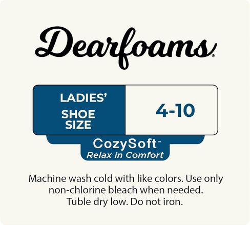 Dearfoams Ladies 5 Pair Pack Everyday Super Soft Ultimate Comfort Multicolor Assorted Easy Care Scallop Edge Crew Socks in Saudi Arabia