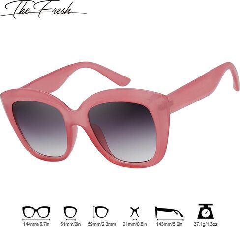 The Fresh Retro Nude Cateye Sunglasses for Women Vintage Trendy Shades in Kuwait