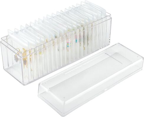 Acrylic Jewelry Organizers and Storage,Clear Jewelry Organizer and Storage with 20 Portable Anti Tarnish Jewelry Bags,Earring Holder Organizer for Earrings/Rings/Necklaces Gift for Women Girls,Clear in Saudi Arabia