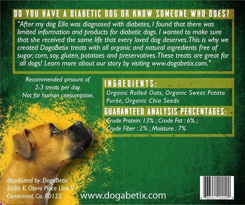 Ella's Diabetic Dog Treats Pumpkin (8oz) - Low Glycemic Ingredients - Vet Approved - Made in USA by Owners of Diabetic Dogs - Developed to Help Keep Glucose Levels Stable in Saudi Arabia